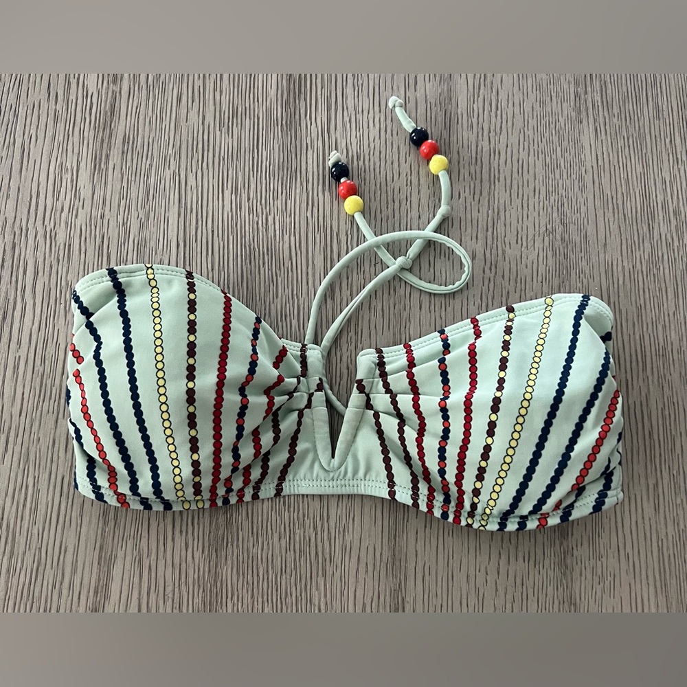 LA HEARTS women’s bandeau  stripped bikini top